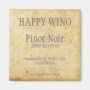 Pinot Noir Étiquette Magnet