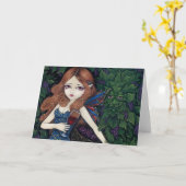 "Pinot Noir" Greeting Card Kaart (Gele Bloem)