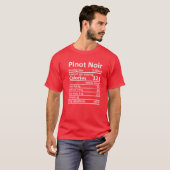 Pinot Noir Nutrition Thanksgiving Costume Food Fac T-shirt (Voorkant volledig)