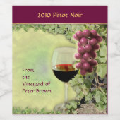 Pinot Noir Wijn Etiket (Enkel label)