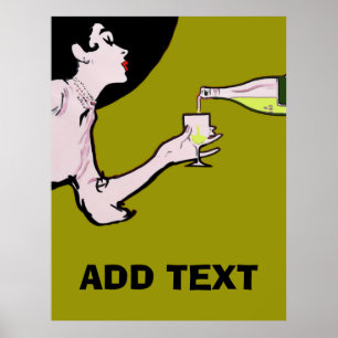 Pinot Wine Lady, voeg Posters tekst toe