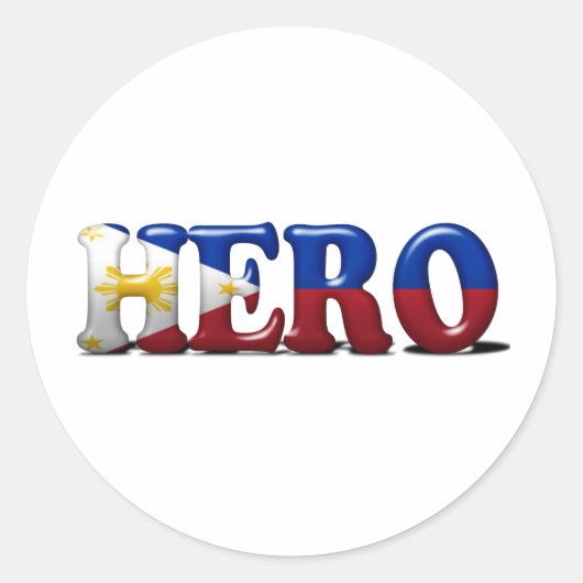 Pinoy Hero Ronde Sticker (Voorkant)