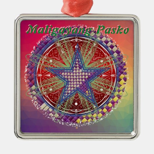 Pinoy Kerstparollantaarn Metalen Ornament (Voorkant)