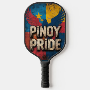 Pinoys trots pickleballpaddle met vintage vlag pickleball paddle