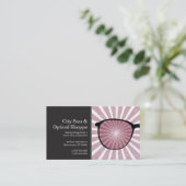 Pinpoint Grungy Rays Glasses Visitekaartje (Staand voorkant)