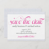 Pinpoint Polka Dots Save the Date (Voorkant / Achterkant)