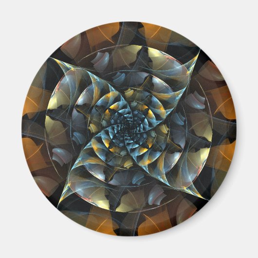 Pinrad Abstract art Round Magnet Magneet (Voorkant)