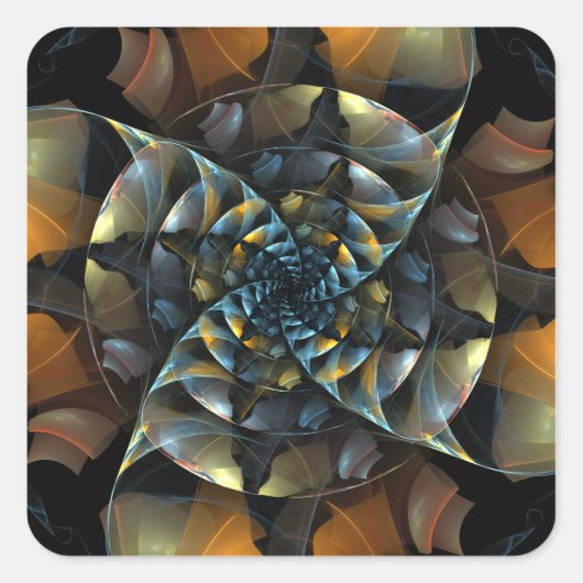 Pinrad Abstract Art Square Sticker (Voorkant)