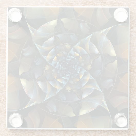 Pinrad Abstracte kunst Glazen Onderzetter (Achterkant)