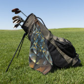 Pinrad Abstracte kunst Golfhanddoek (Groen)