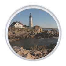 Portland Head Light Argent Plaqué Collier Bangle