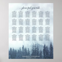 Pins bleus rustiques 24 Tableau Mariage