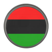 Rouge, noir, vert drapeau panafricain Gunmetal