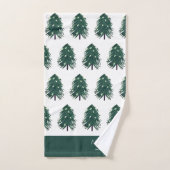 Pins couverts de neige Monogramme de famille de No (Serviette à main)