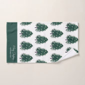 Pins couverts de neige Monogramme de famille de No (Serviette à main)