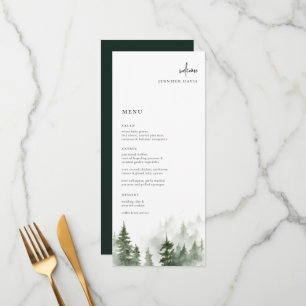 Pins de forêt sauvage - Mariage Carte