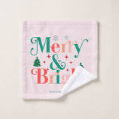 Pins De Neige Joyeux Et Lumineux (Gant de toilette)