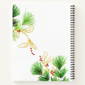 Pins de Noël avec Feuilles d'or Livre de recettes (Dos)