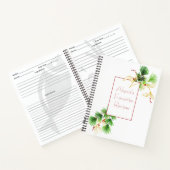 Pins de Noël avec Feuilles d'or Livre de recettes (Intérieur)