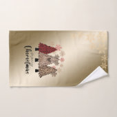 Pins de Noël cool, Snowflakes Gold (Serviette à main)