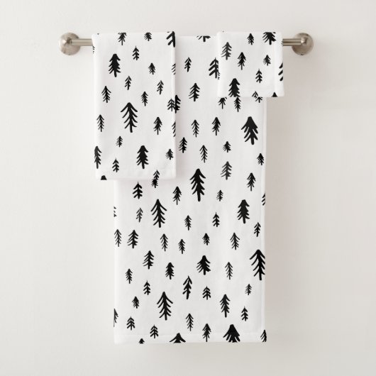 Pins de Noël modernes Noir et Blanc (En situation)