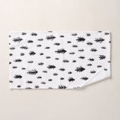 Pins de Noël modernes Noir et Blanc (Serviette à main)