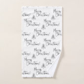 Pins de Noël noirs et blancs modernes (Serviette à main)