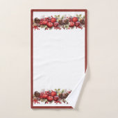 Pins de pommes de Noël cônes Baies sèches (Serviette à main)