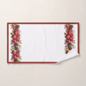 Pins de pommes de Noël cônes Baies sèches (Serviette à main)