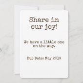 Pins de sécurité Faire-part bébé (Dos)