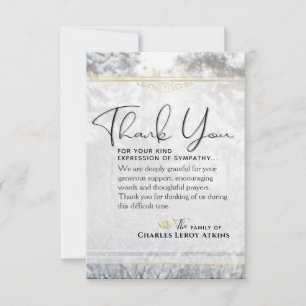 Pins d'hiver 3,5x5 Carte de remerciements de sympa