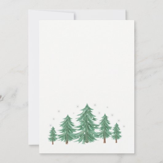 Pins d'hiver, Fête de l'mariée rustique Cartes de  (Dos)