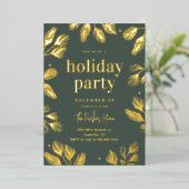 Pins d'hiver Foil Fête Invitation (Debout devant)