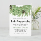 Pins d'hiver | Invitation de fête de vacances (Debout devant)