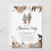 Pins d'hiver Noël Fête Invitation (Devant)