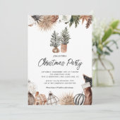 Pins d'hiver Noël Fête Invitation (Debout devant)
