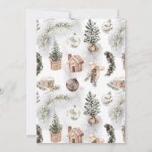 Pins d'hiver Noël Fête Invitation (Dos)