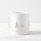 Pins d'hiver rose Whimsical Christmas Mug (Devant gauche)