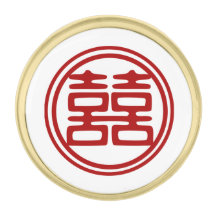 Double Bonheur Rouge foncé - rond