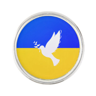 Pin's Drapeau de l'Ukraine - La colombe de la paix - Lib