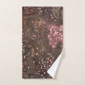 Pins et baies de bois de vacances avec rose doux (Serviette à main)