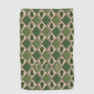 Pins et serviette de golf Arlequin