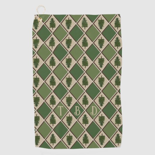 Pins et serviette de golf Arlequin (Devant)