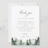 Pins Forêt Réception Mariage Table Merci (Devant)