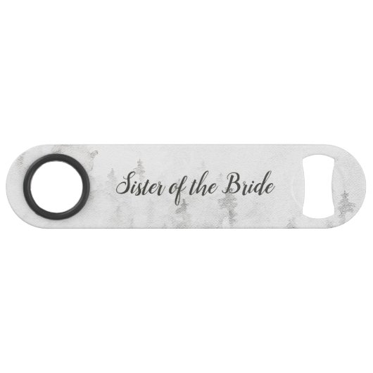 Pins givrés Soeur blanche rustique de la mariée (Devant (Horizontal))