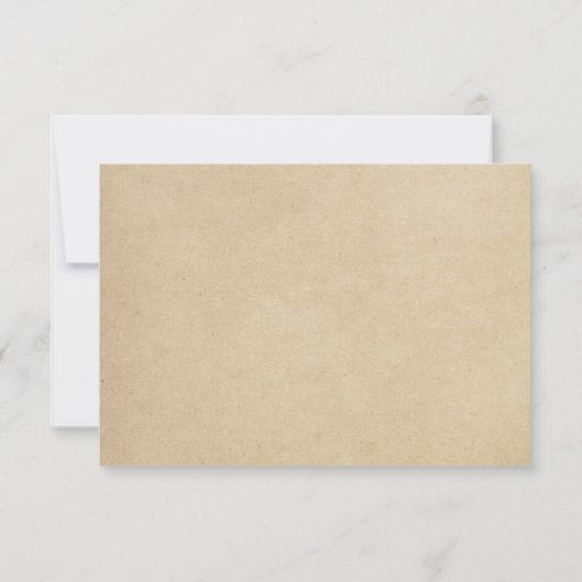 Pins Kraft Rustique Mariage d'hiver RSVP (Dos)