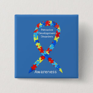 Pins met een laag lintgewicht (Pervasive Developme Vierkante Button 5,1 Cm