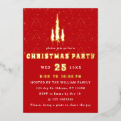 Pins neige tombant Noël Fête Invitation (Recto)