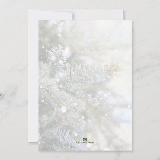 Pins neigeux Noël Invitations (Dos)