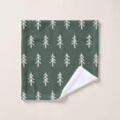 Pins qui murmurent - Vert forêt profond (Gant de toilette)